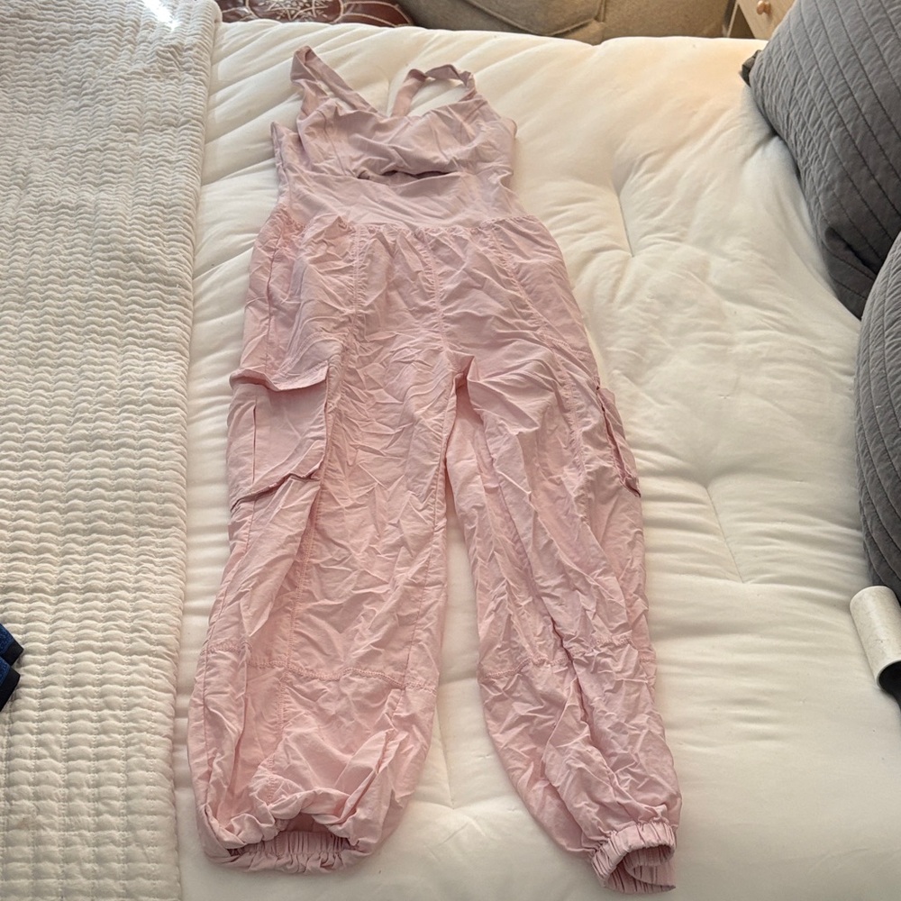 Altar'd State Light Pink Strappy Jumpsuit